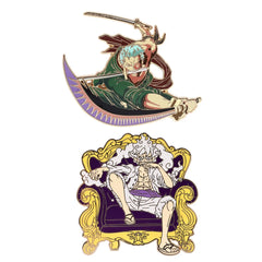 Roronoa Zoro and Luffy Gear 5 Enamel Pin