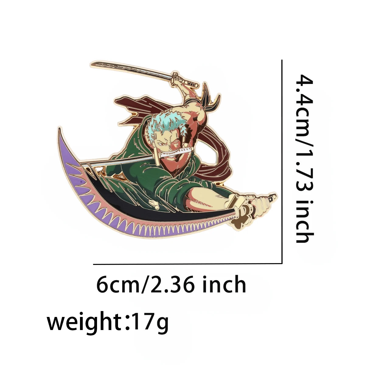 Roronoa Zoro and Luffy Gear 5 Enamel Pin