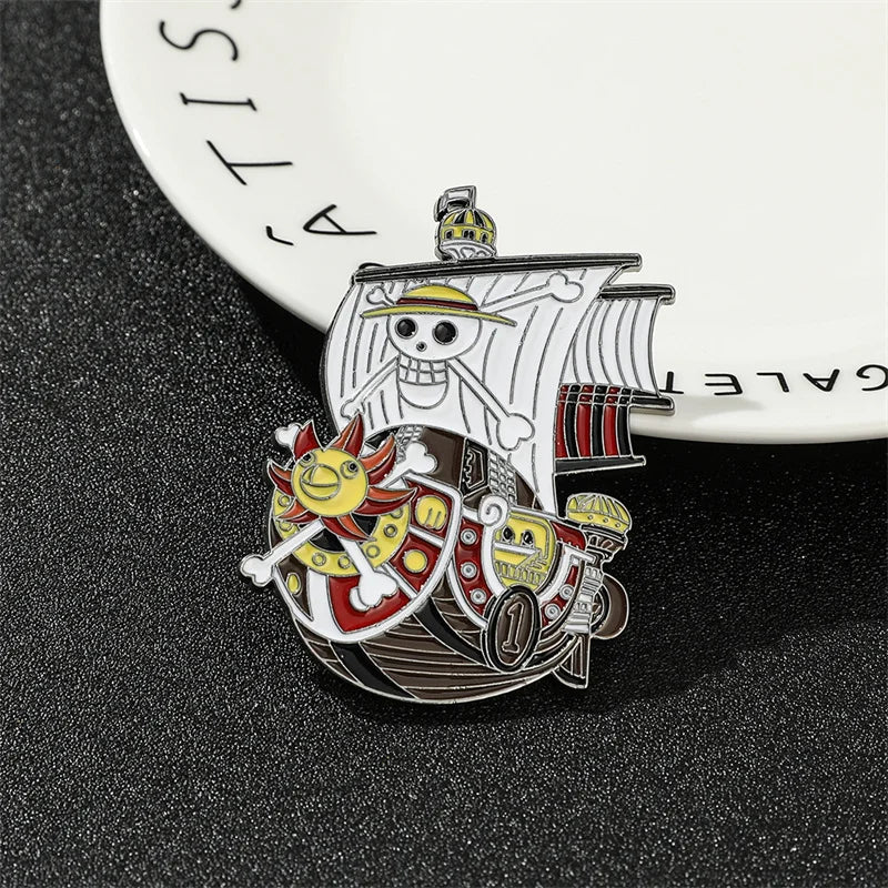 Anime One Piece Monkey D. Luffy Shape Enamel Pin