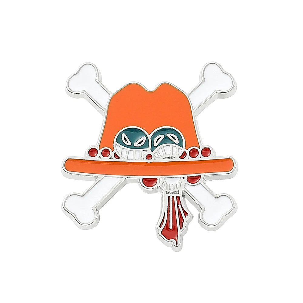 Anime Cartoon Monkey D. Luffy Enamel Lapel Pins