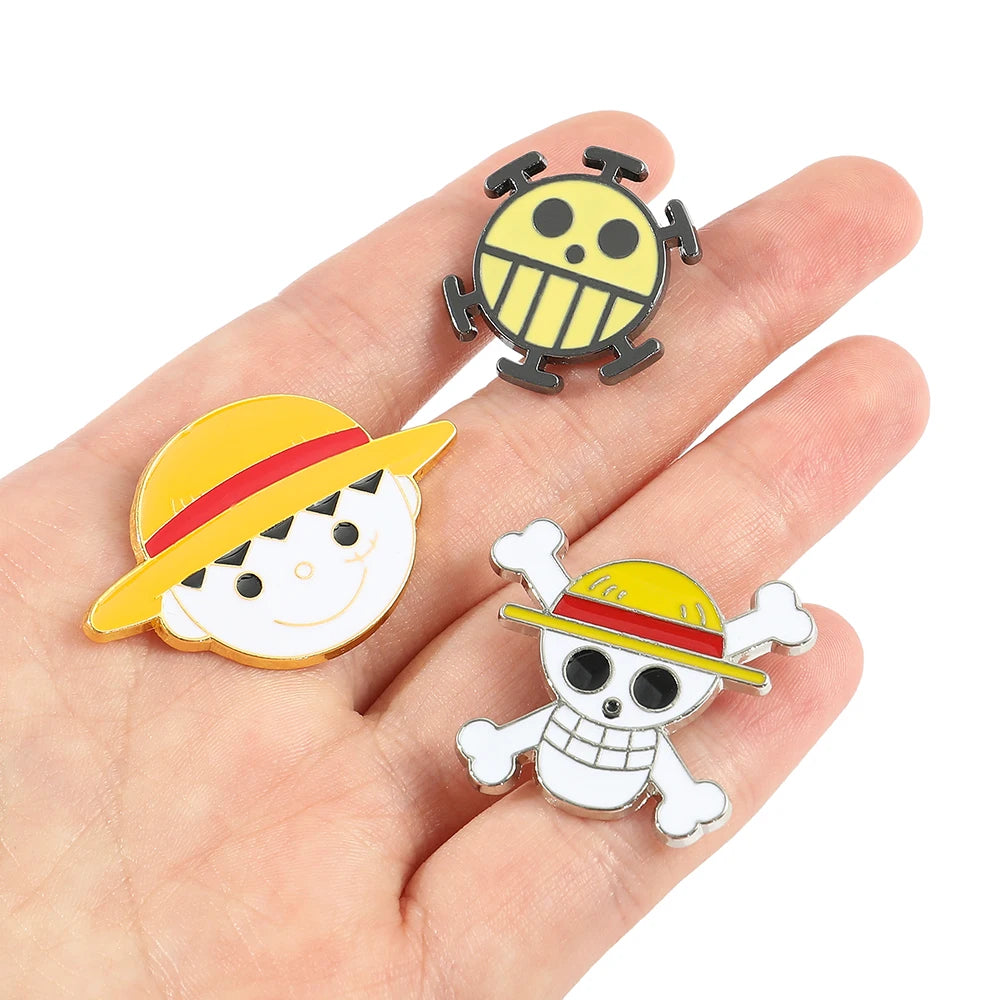 Anime Cartoon Monkey D. Luffy Enamel Lapel Pins